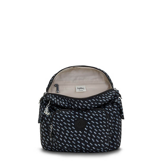 Kipling City Pack Mini Printed Backpack Ryggsäck Svarta | SE 1194MQ